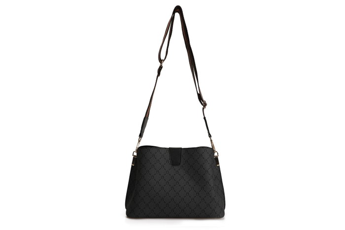 Lucky Bees Bolso Bandolera Gris y Negro Lucky Bees Bolso Bandolera Gris y Negro